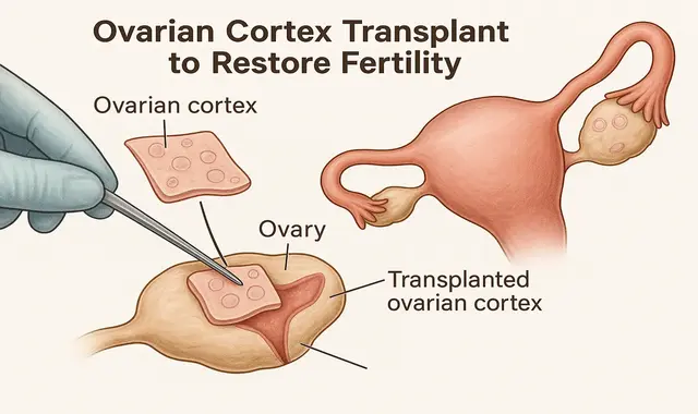 Autotransplantation of the ovarian cortex for infertility treatment