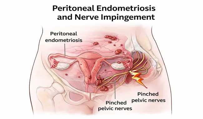 peritoneal endometriosis and nerve impingement