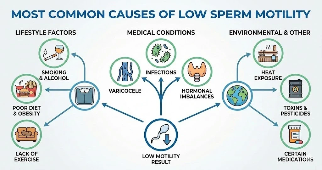 Causes of Low Sperm Motility