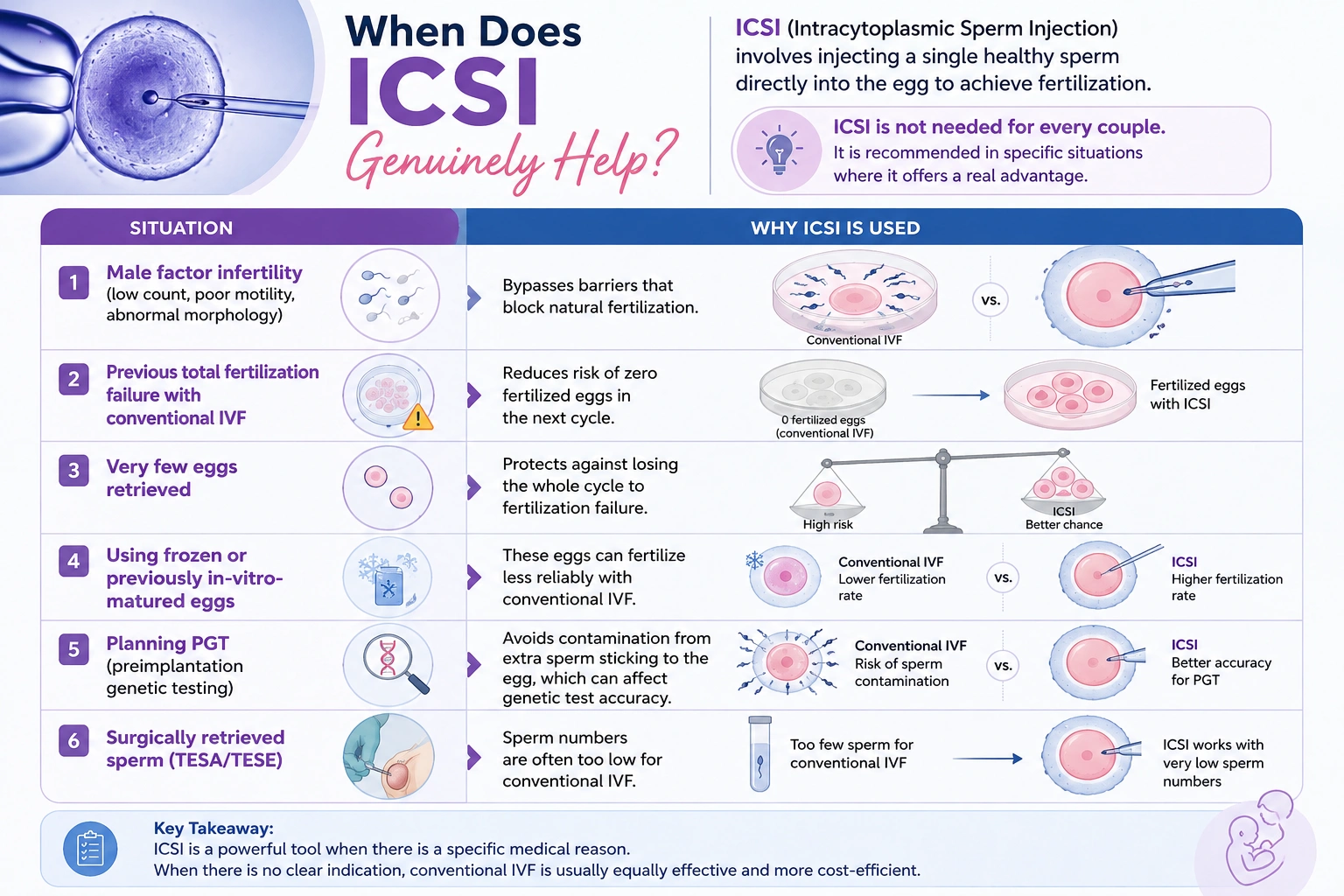 When Does ICSI Genuinely Help When Does ICSI Genuinely Help